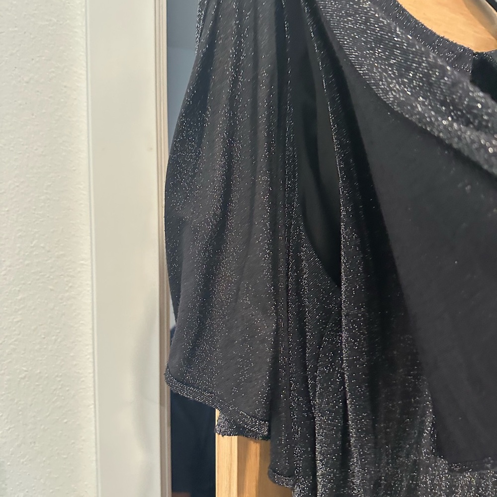 Connected Apparel Black Silver Asymmetrical jumpsuit